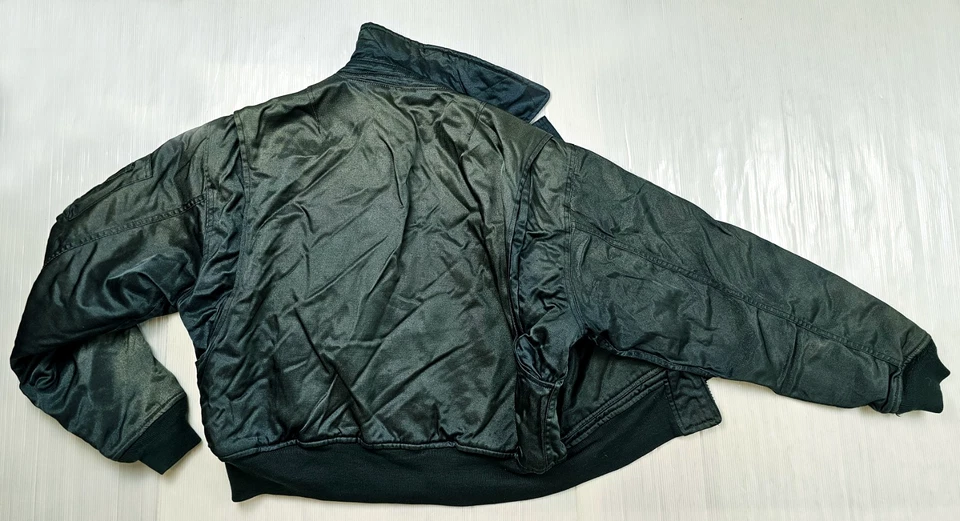 *HOT VTG Men's SCHOTT FLYER'S @ CWU-R BOMBER MILITARY FLIGHT LINED TEAL Jacket L - Image 4 of 4