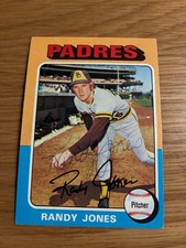 1975 Topps Randy Jones Autographed Baseball Card San Diego Padres #248