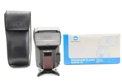 [Near Mint] Minolta Program 5600HS 5600 HS D Shoe Mount Flash Sony w/Case Manual