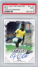 Pele 2014 Leaf Pop Century Live Autographs PSA 9 #LA-PI On Card Auto