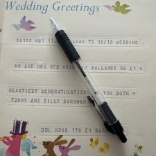 1965 Wedding Telegram to Reg and Frances Kray from Tommy and Billy Barnham