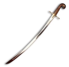 Turkish Kilij Sword 36" Ottoman 17th Century Carbon Steel Bronze Guard W/Scabbar