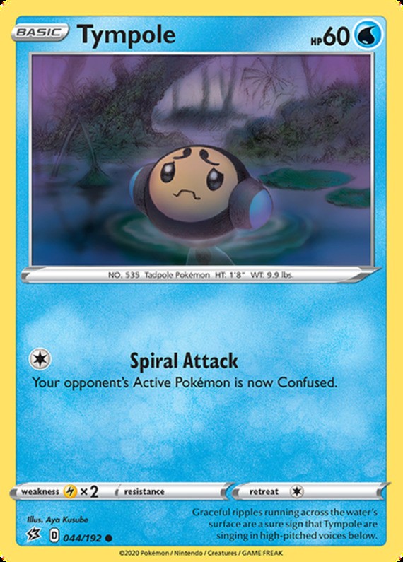 Tympole - 044/192 - Common (Hp) Rebel Clash - Water Pokémon