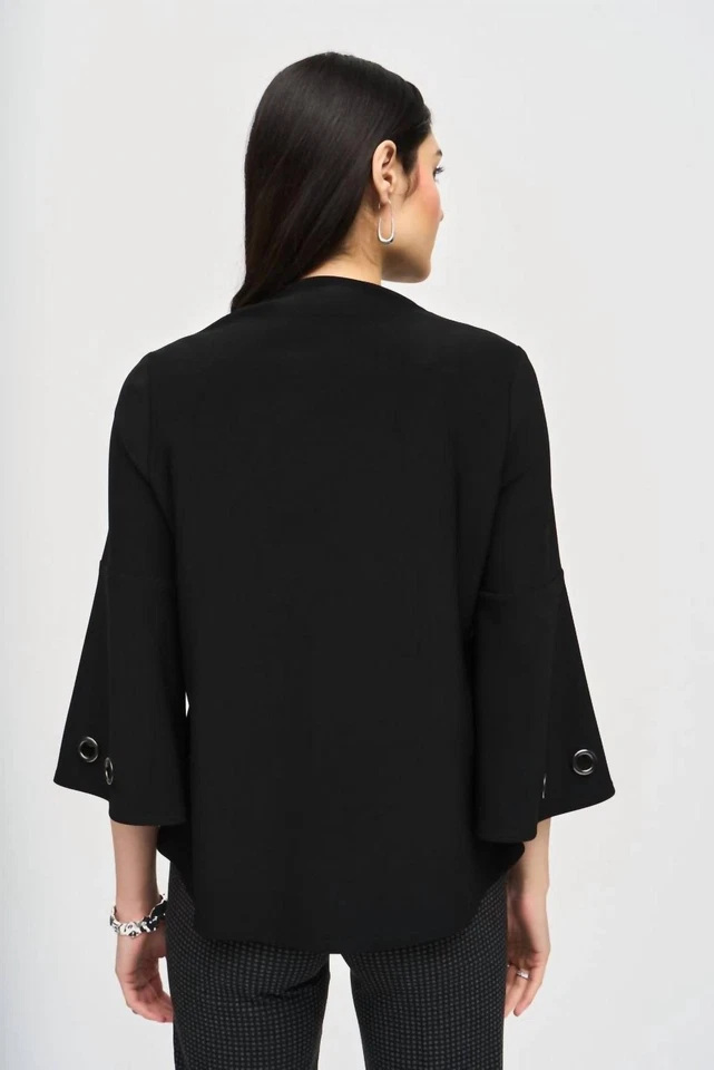 Chaqueta oscilante asimétrica manga 3/4 detalle ojal Joseph Ribkoff talla 8 (Reino Unido 10) Foto 2 de 4