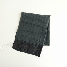 Khadi and Co Cotton Check Stole Scarf Very Good 