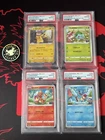 2022 Pokémon GO Promo Full Starter Set japanese with Pikachu HOLO PSA 10