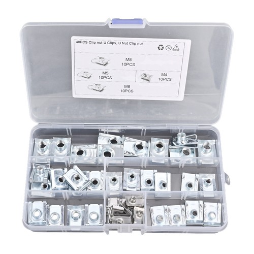 Heavy Duty B Type Reed Nut Clip Nuts for Motorcycle Guard Plate M8 40 pcs - Picture 10 of 12
