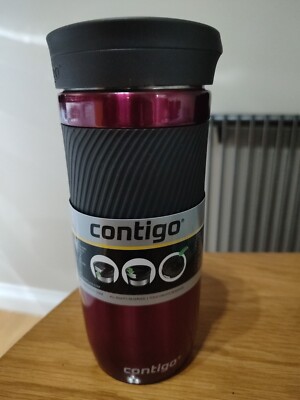 Contigo Byron Snapseal Travel Mug 470ml 16oz Rot NEU Heiß Kalt Auslaufsicher