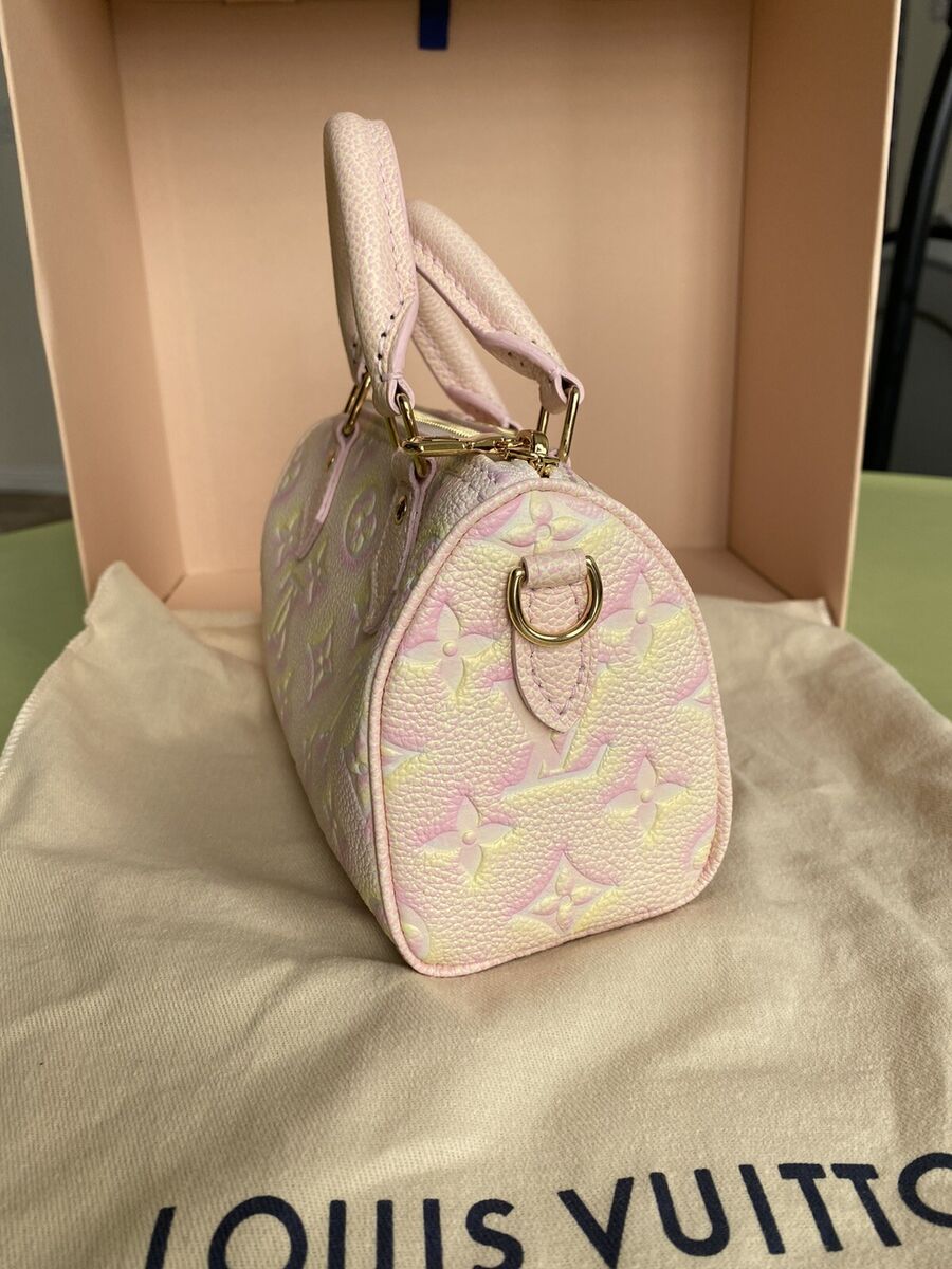 Louis Vuitton Nano Speedy Monogram Empreinte Pink/Multicolour GHW (New