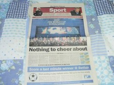 THE SUNDAY TELEGRAPH SPORT SUNDAY 2 DECEMBER 2001 FIFA WORLD CUP COVER  + MORE