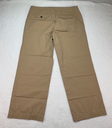 Burberry London Khaki Wide Leg Loose Fit Pants Men's Size 36R x 29 Trousers - Picture 7 of 12
