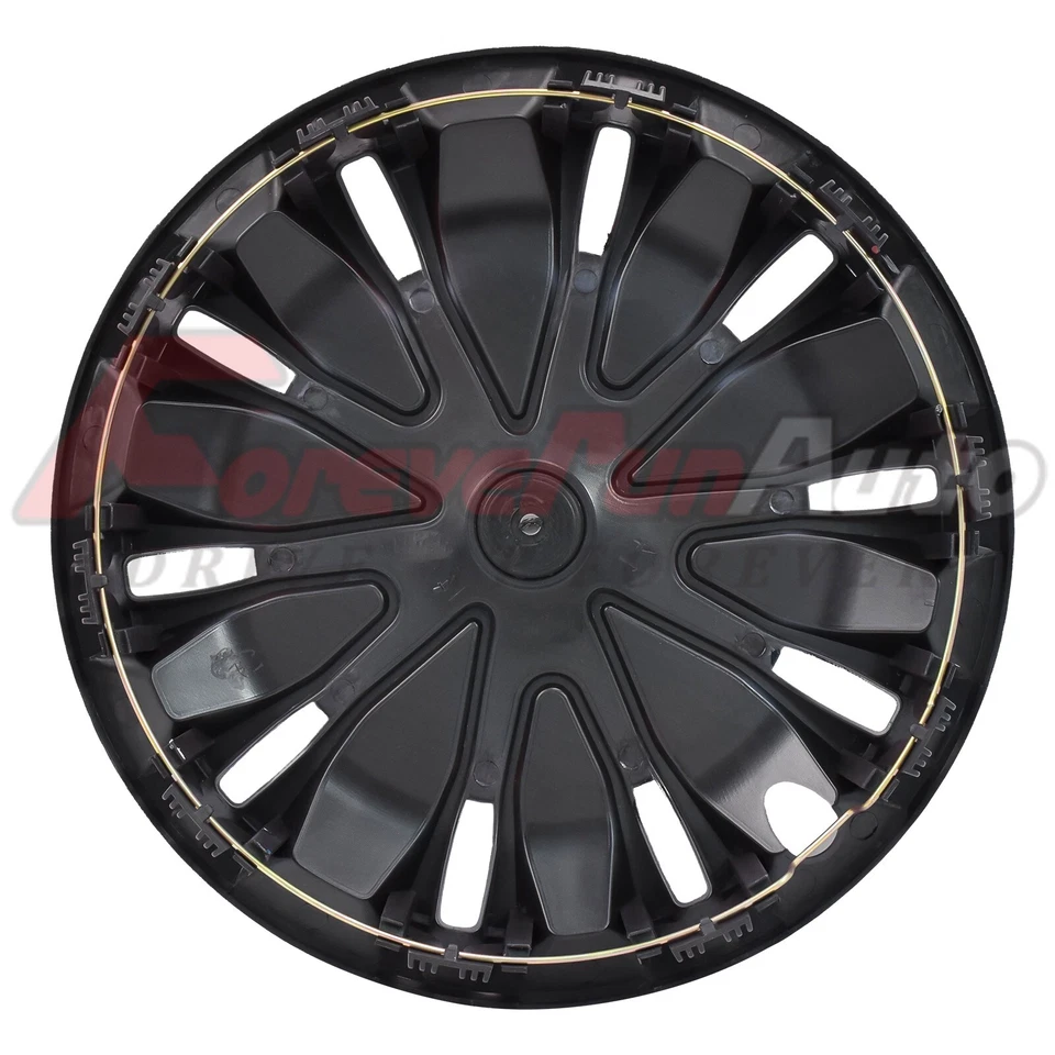 Juego de 4 tapacubos de rueda de 16" rojo a presión para neumáticos R16 y llantas completas de acero Foto 3 de 4