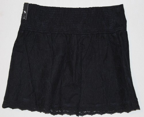 Vintage Y2K ABERCROMBIE Kids Girls Floral Lace Skirt Navy M - Picture 2 of 4