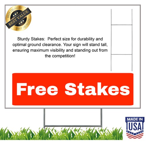 FRESH HONEY - 10 Pk Customizable Text Yard Signs w/Free Stake - 12"x12" - USA - Picture 6 of 17