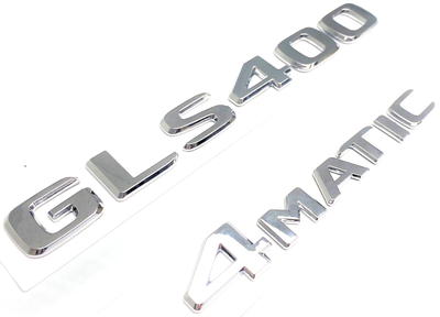 2-Pack Chrome 4MATIC Rear Trunk Emblem Badge For Mercedes-Benz 2015 & Up | Adhesive Decal
