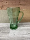 Vintage Coca-Cola Heavy Green Glass With Handle Coke Float Mug Cup