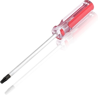 T20 Torx Security Screwdriver with Magnetic Tip Plastic x 100mm, Red 