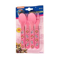 Nickelodeon Paw Patrol Fork  Spoon 4-pack Set Pink