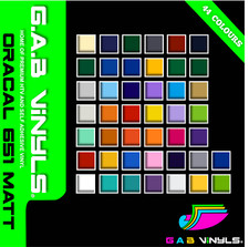 Oracal 651 MATT Self Adhesive Vinyl A4 Sheets - Permanent