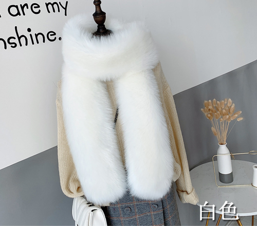 New Women's Warmer Faux Fox Fur Scarf Collar Shawl Stole Neck Scarves Wraps Gift - Picture 5 of 25