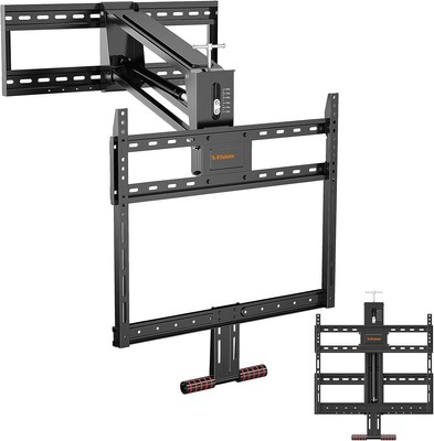 Fireplace Pull Down TV Mount over Fireplace Height Adjust for Most 43'' - 75'' TVs