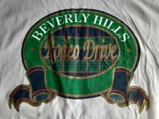 Beverly Hills Rodeo Drive Vtg T-Shirt 100% Cotton Pre-Shrunk Sz Lg USA Glitter