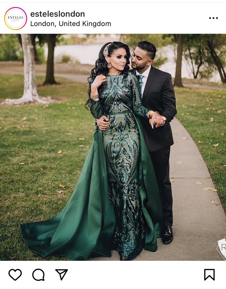 Estele Sabrina green gown dress size 6 prom, engagement, nikkah, formal events | eBay UK Estele Sabrina green gown dress size 6 prom, engagement, nikkah, formal events | eBay UK