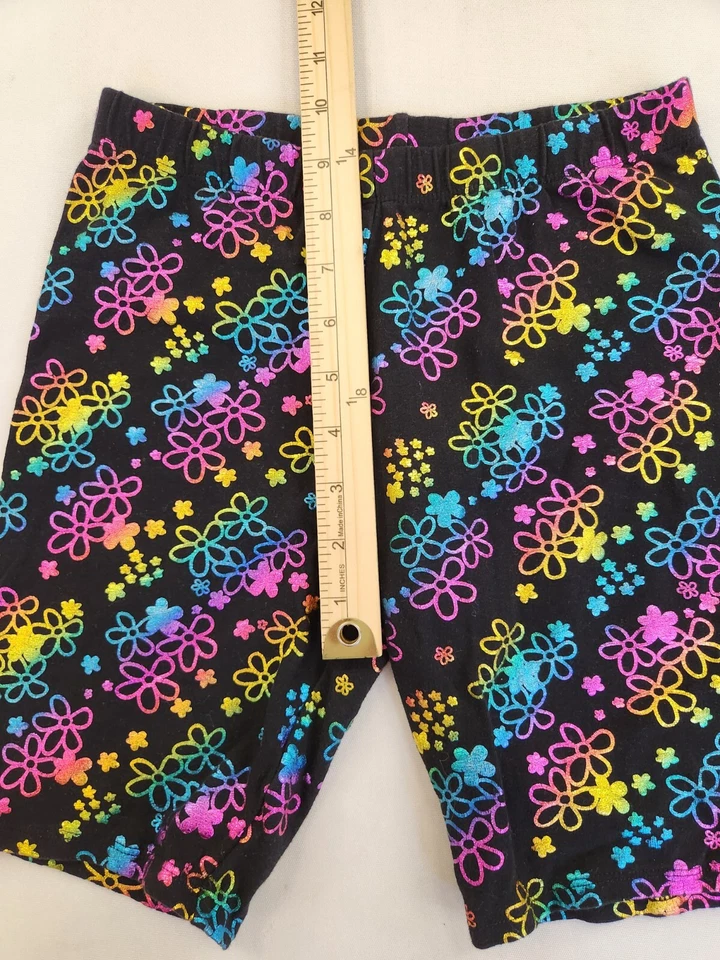 Pantalones Cortos de Yoga Faded Glory Niños Niñas L 10-12 Activos Arco Iris Flores Baile Juego Foto 3 de 4