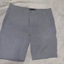 Travis Mathew Shorts Mens 36 Gray Golf Performance Stretch Flat Front Casual