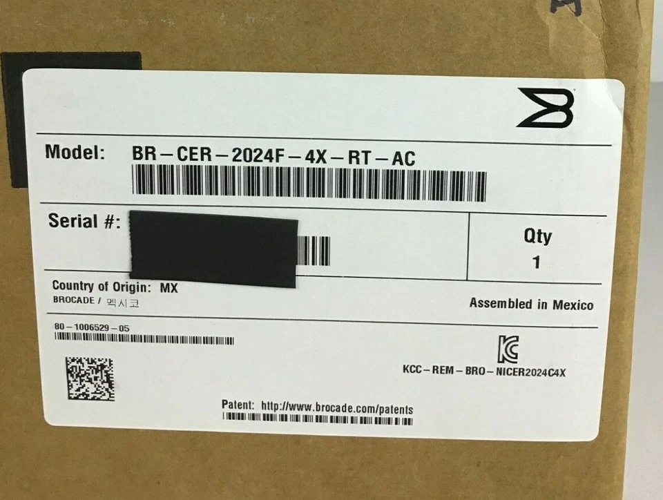 Brocade BR-CER-2024F-4X-RT-AC NEW FACTORY SEALED BOX  24 SFP ports, 4x 10G, AC - Image 2 of 3
