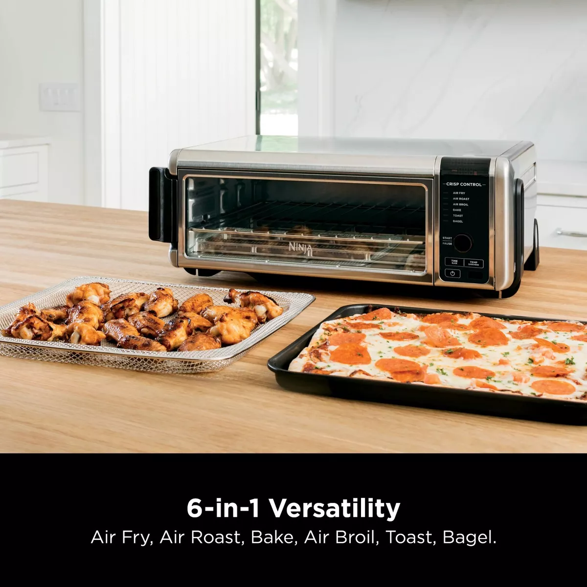 Ninja Foodi 6-in-1 Digital Air Fry Oven/toaster Oven Flip-away For