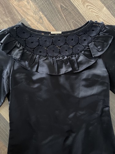 LOEFFLER RANDALL Black Cocktail Sheath Dress Size 6 Made in USA -Silk - Picture 13 of 18