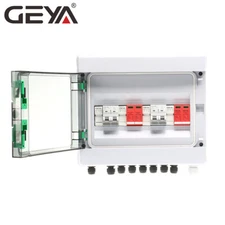 Solar PV Combiner Box Plastic 15A 4strings 550VDC Circuit Breaker FOR 2 MPPT