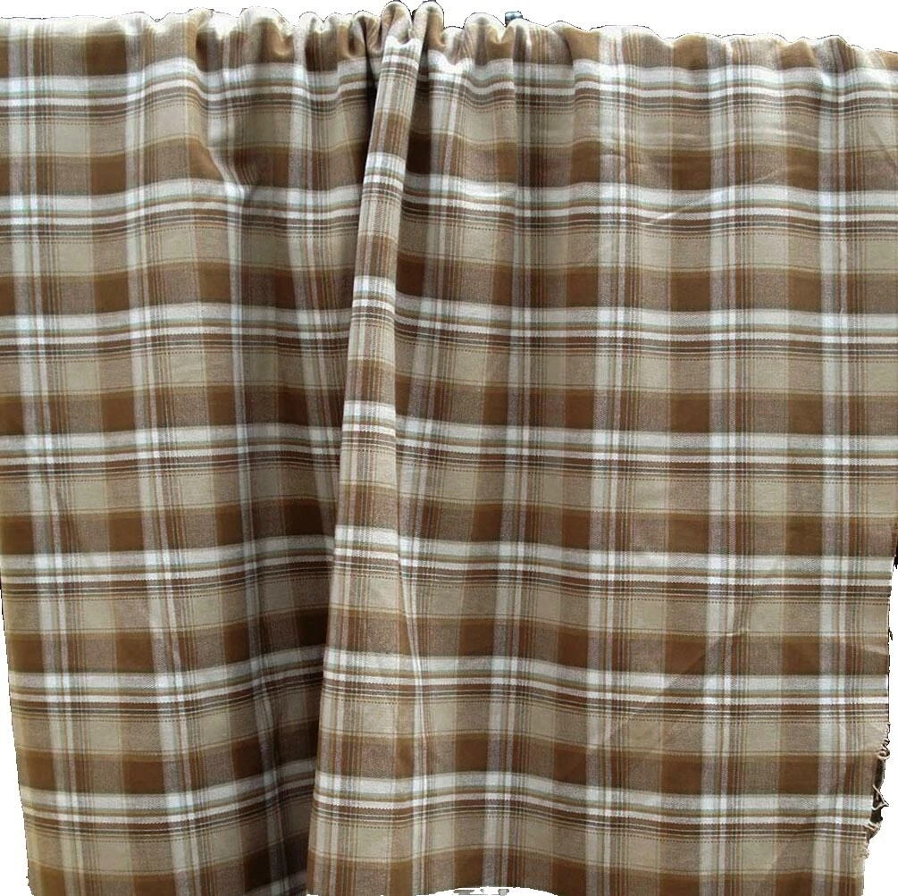 Géneros artesanales Marrón a Cuadros de Algodón