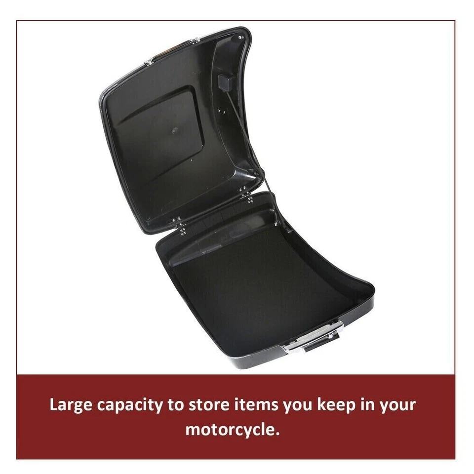 10.7" Chopped Tour Pak Pack Trunk For Harley Davidson Touring Street Glide 14-24 - Image 4 of 4