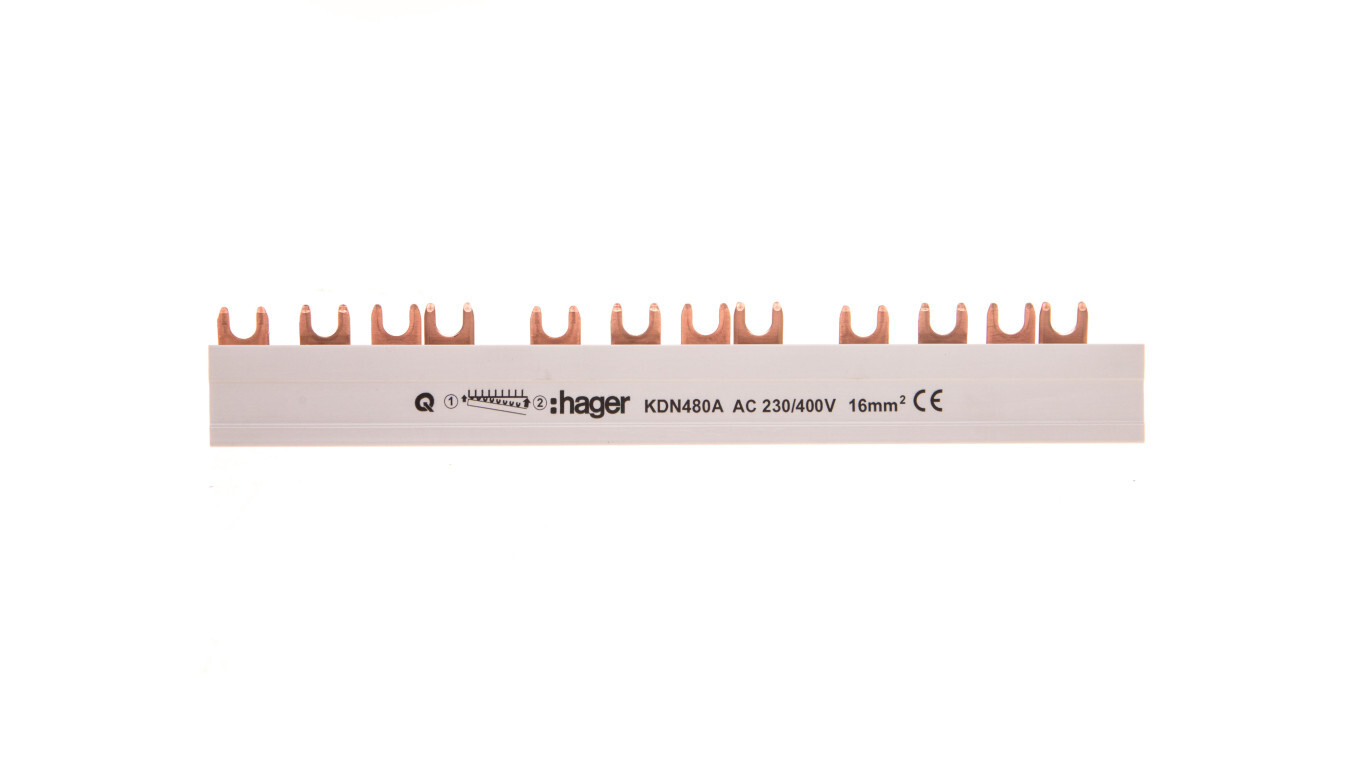 Connection rail 4P 80A 16mm2 fork (12mod) KDN480A /T2UK