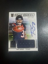 2014 Panini Elite New Breed Materials Signatures 025/149 Tom Savage Rookie (S1)