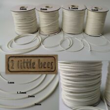 White Waxed Polyester Cord 1/1.5/2/3 mm Necklace Jewellery Rope String Thread 