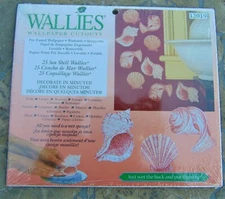 WALLIES WALLPAPER CUTOUTS ~ CIRCA 2000/HARD TO FIND ~NEW IN PACKAGE ~ 25 SHELLS