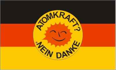 Fahne Flagge Deutschland Atomkraft Nein Danke 90 x 150 cm