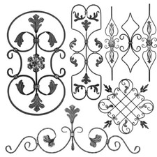 STAL Zaundekoration Zierelement Rosette Zaunrosette Stahlrosette Metall 48-70