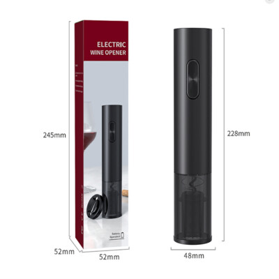 25W Electric Wine Bottle Corkscrew Opener Battery Operated with Foil Cutter  