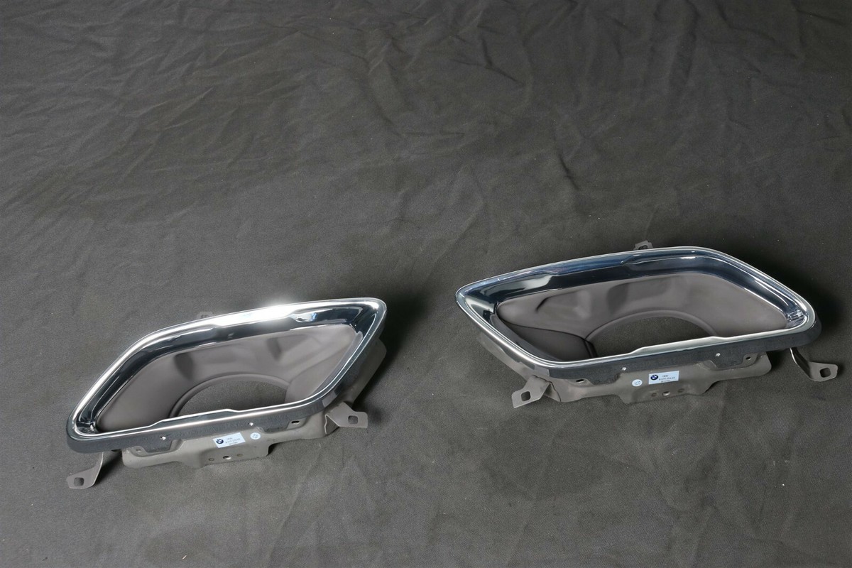 NEU BMW 8er G14 G15 840dX M Paket Chrom Auspuff Blenden Endrohr  