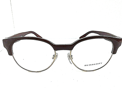 New BURBERRY B22613687 50mm Burgundy Round Women Eyeglasses  display picture 1