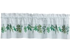 NEW HERB GARDEN Window Curtain Valance Botanical 60" x 14" Cottage Chic Kitchen