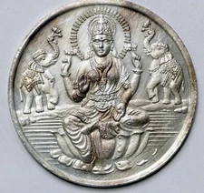 Diwali Laxmi  .999 Silver coin 15.1 gr .#423