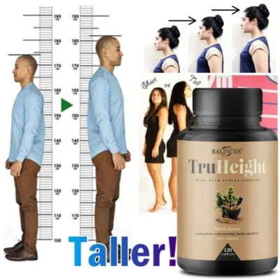 BALINCER TruHeight Growth - Height Enhancer - Indian Ginseng 120 Capsules