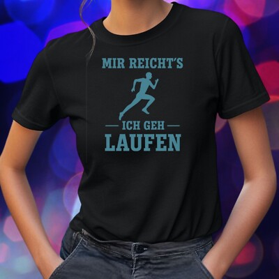 Frauen T-Shirt Laufen Läufer Joggen Marathon Motiv Baumwolle Größe S bis 3XL