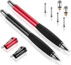 Universal Disc Stylus Pens, [2 in 1 Precision Series] for iPhone Black Red