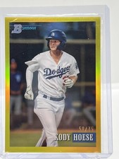 2021 Bowman Heritage Chrome Kody Hoese Yellow Refractor /75